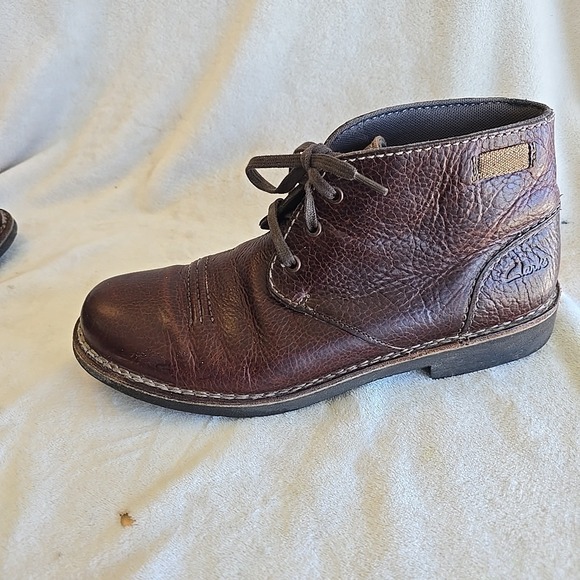 Clarks Men\'s Brown Leather Chukka‎ Boots Pebbled Leather Design Size 11M main image 13